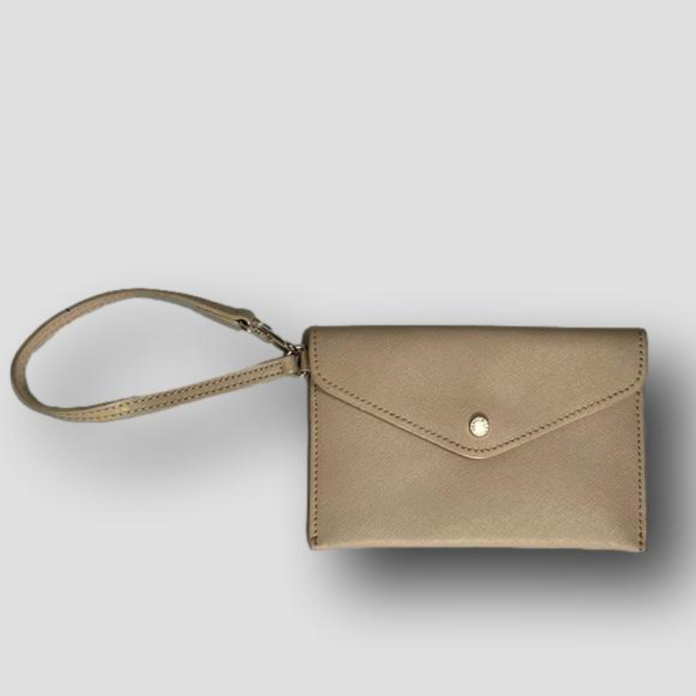 FREE ADD-ON Danier leather wristlet/purse pouch in tan